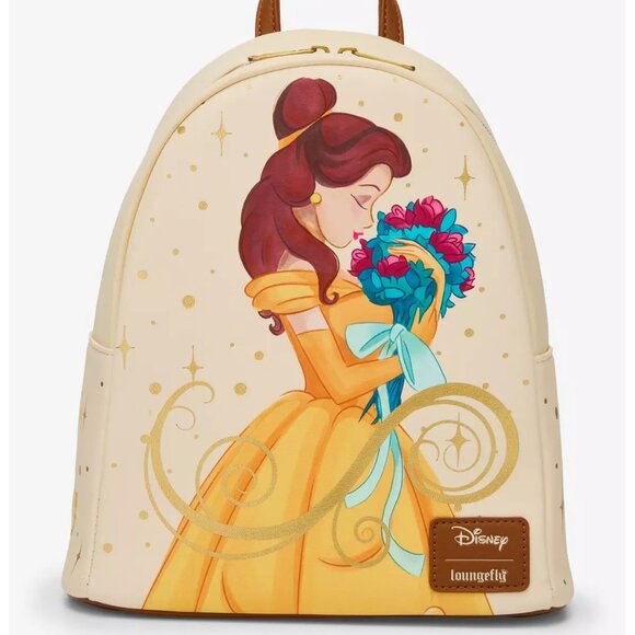 Loungefly Disney Beauty And The Beast Belle Bouquet Mini Backpack NWT main image 4